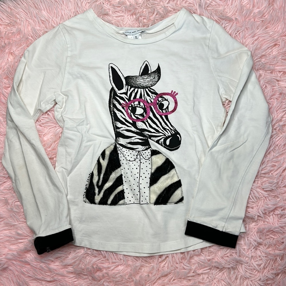 Girls’ size 10 Little Marc Jacobs Zebra Logo Long Sleeve Shirt